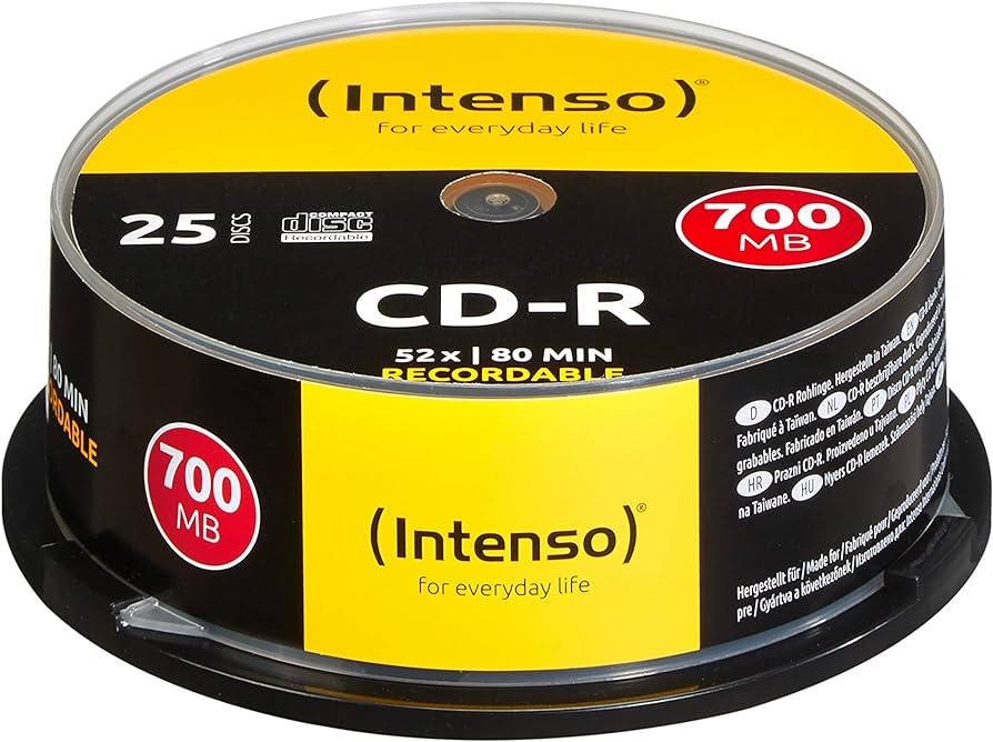 INTENSO CD-R 700MB-80MIN TUBO 100 UNIDADES