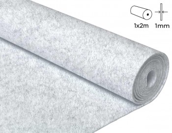 INNSPIRO FIELTRO ACRÍLICO BLANCO ROLLO 100 X 200CM X 1MM 160GR/M²