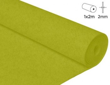 INNSPIRO FIELTRO ACRÍLICO VERDE LIMA ROLLO 100 X 200CM X 1MM 160GR/M²