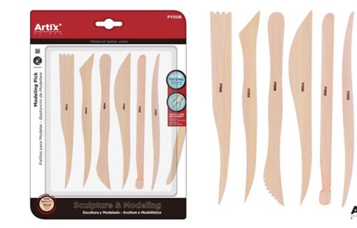INSTRUMENTOS DE MODELAR 6 UDS MADERA