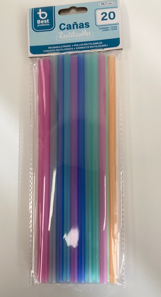 PAJITAS DE PAPEL DE COLORES 20 CM – 20 UNIDADES