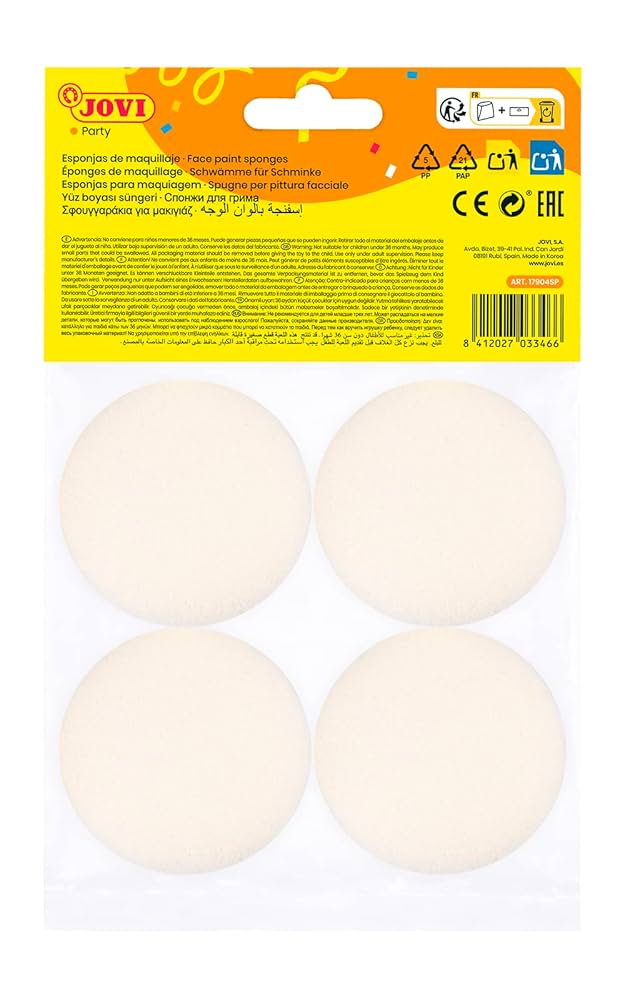 MAQUILLAJE SET DE ESPONJAS DE MAQUILLAJE FACIAL (PACK 4 UNIDADES) JOVI