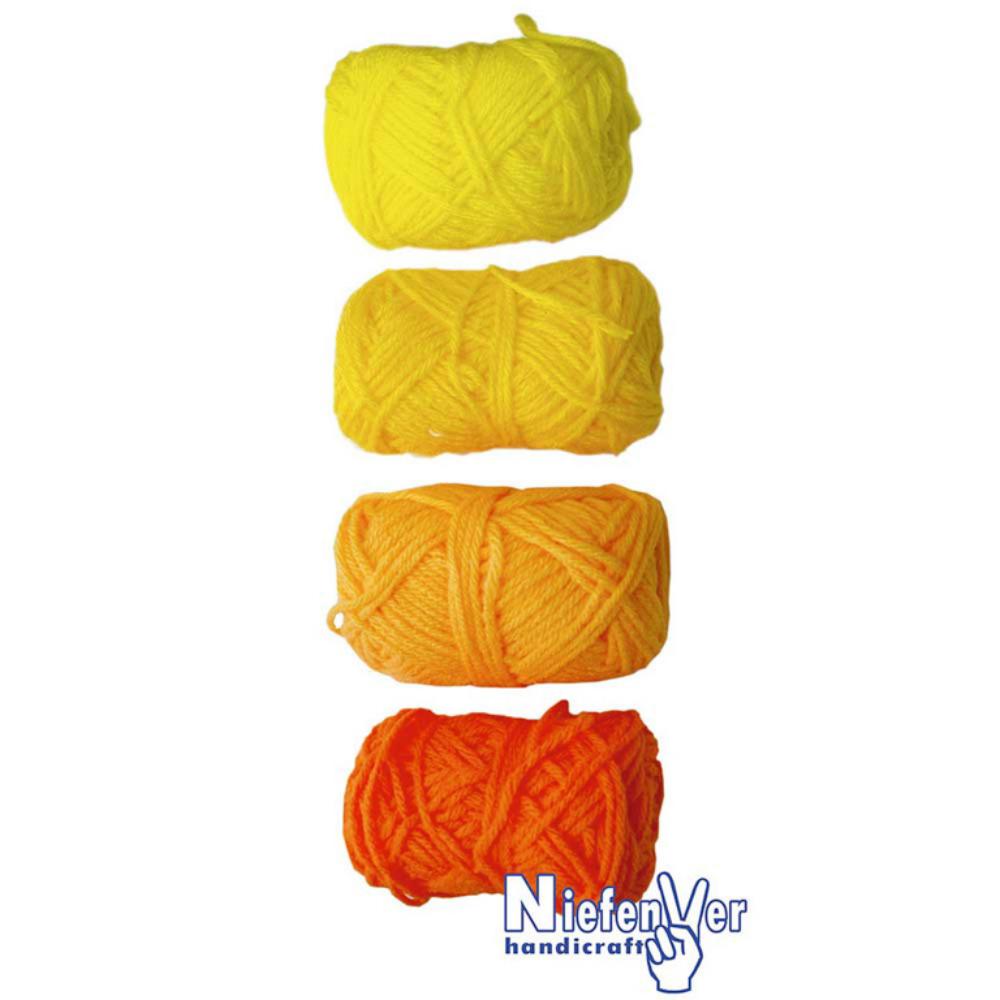 OVILLOS DE LANA ACRÍLICA GAMA AMARILLOS – 4 UNIDADES DE 28 GRAMOS