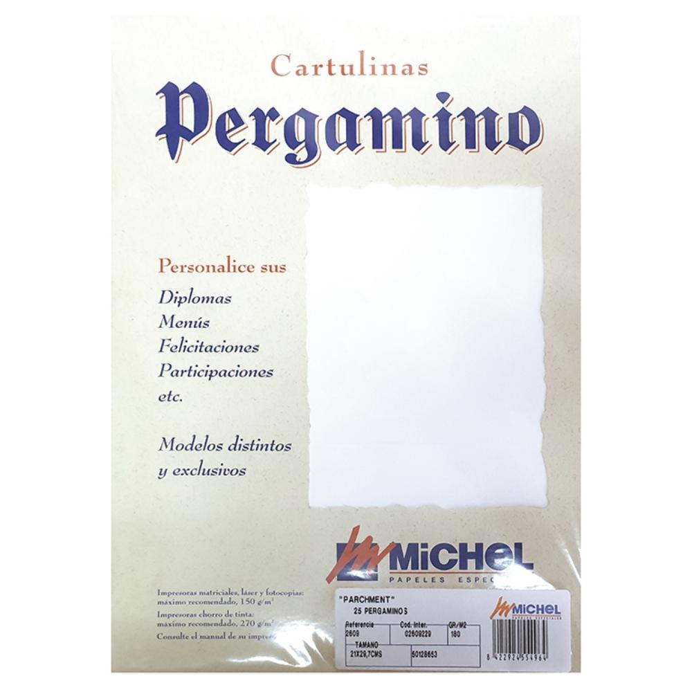 PAPEL PERGAMINO DIN A4 TROQUELADO 150 g/m² – COLOR PARCHMENT BLANCO – PACK 25 HOJAS