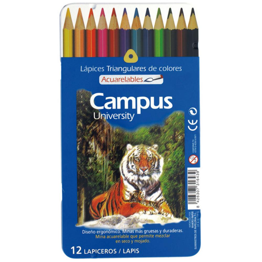 LAPICES CAMPUS ACUARELABLE 12