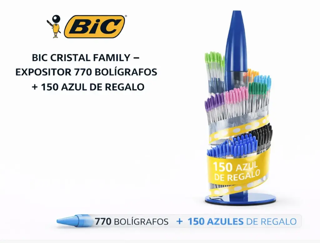 BIC CRISTAL FAMILY EXPOSITOR 770 BOLÍGRAFOS