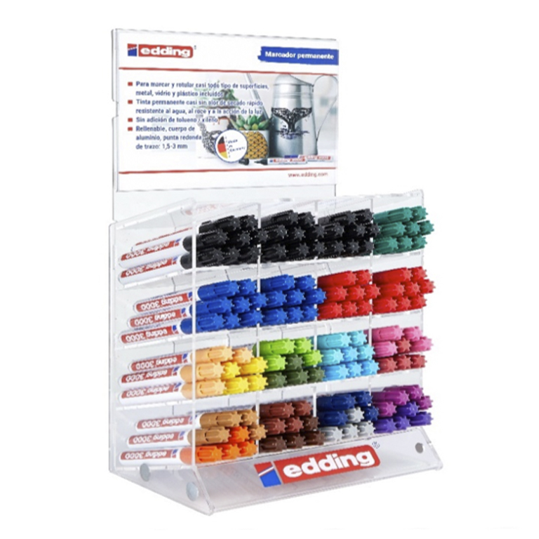 ROTULADOR EDDING 3000 EXPOSITOR 120 ROTULADORES SURTIDOS