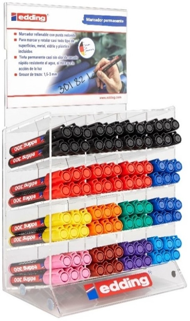 ROTULADOR EDDING 300 – EXPOSITOR 96 UDS GAMA COMPLETA