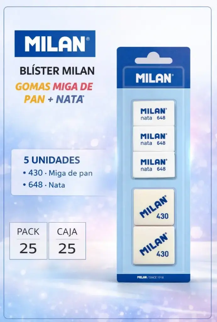 GOMAS MILAN 430 MIGA DE PAN+NATA 648 BLÍSTER 5 UNIDADES