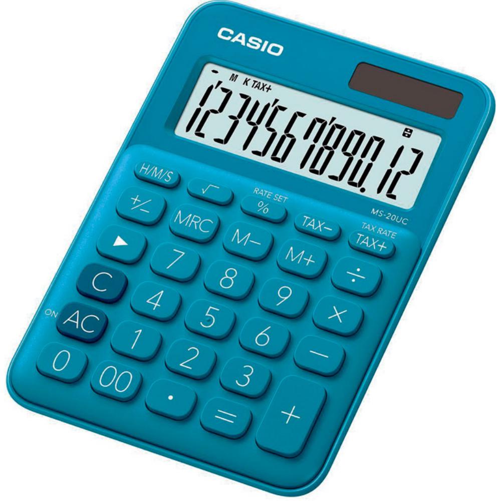 CALCULADORA CASIO MS-20UC AZUL 