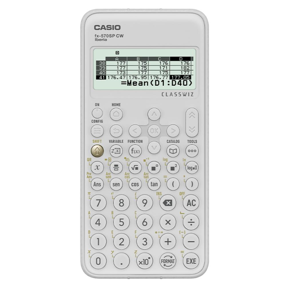 CALCULADORA CIENTÍFICA CASIO FX-570SP CW BLANCA · 575 FUNCIONES · PANTALLA NATURAL · CLASSWIZ