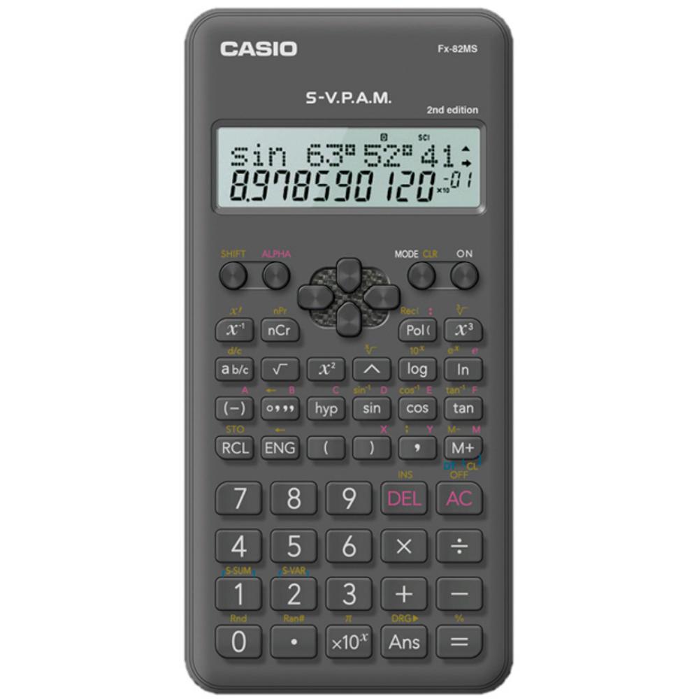CALCULADORA CIENTÍFICA CASIO FX-82MS II · 240 FUNCIONES · PANTALLA NATURAL · 10+2 DÍGITOS