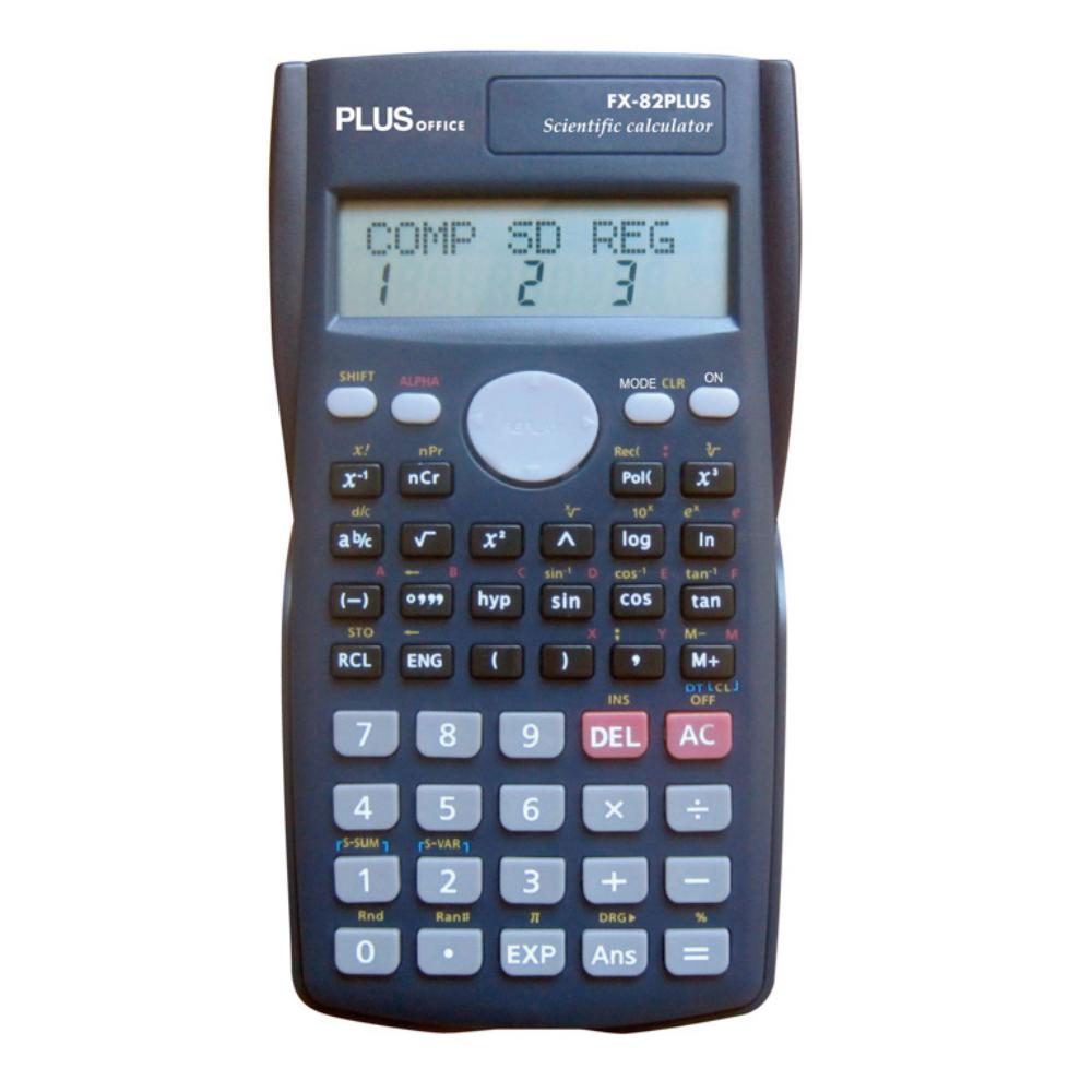 CALCULADORA CIENTÍFICA RAYLU FX-82 · PANTALLA 2 LÍNEAS (10+2) · 224 FUNCIONES · DMS · ESTADÍSTICA · PILA