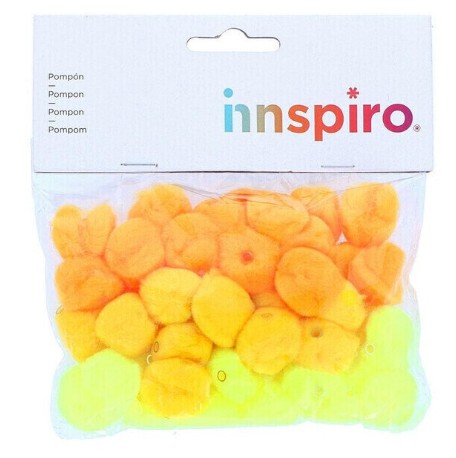 POMPON POLIPROPILENO AMAMRILLO 25MM 50 UDS