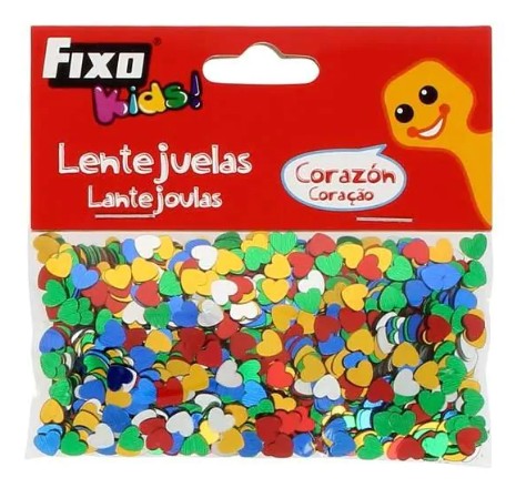 LENTEJUELAS FIXO KIDS 20 G – CORAZON METALIZADOS