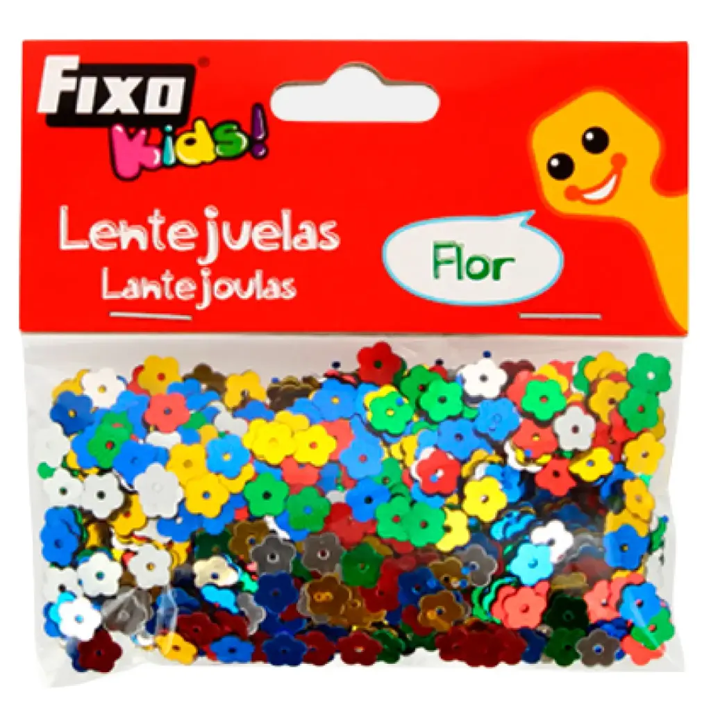 LENTEJUELAS FIXO KIDS 20 G FLORES METALIZADOS