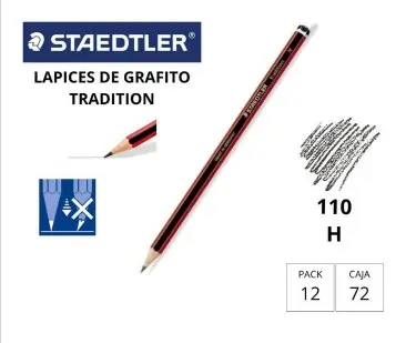 LÁPIZ DE GRAFITO STAEDTLER TRADITION 110 H 