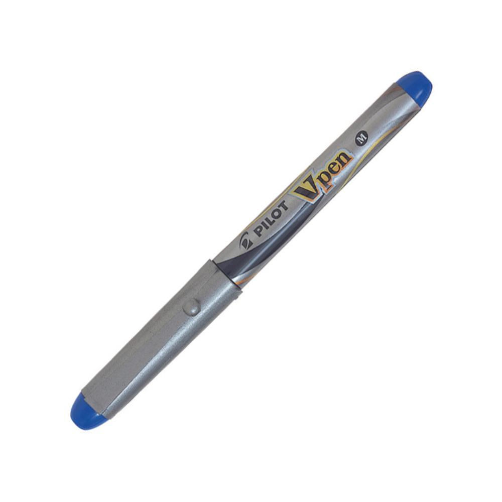 PLUMA ESTILOGRÁFICA PILOT V PEN SILVER DESECHABLE AZUL 0,4 MM