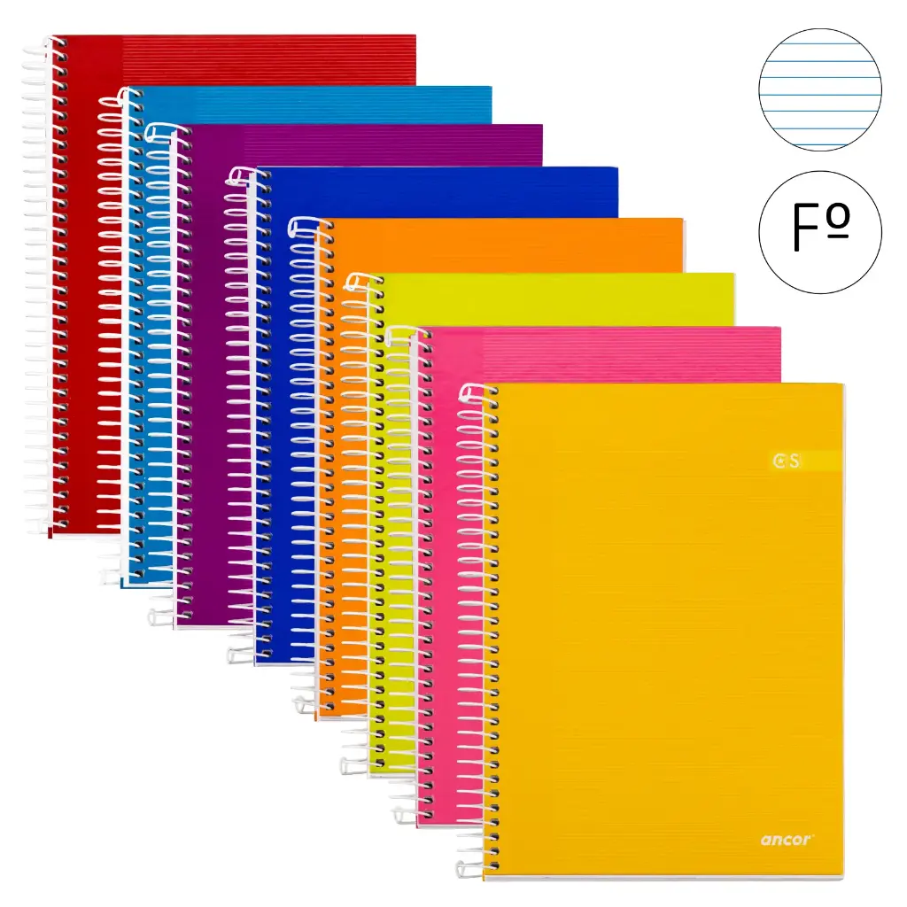 BLOC ESPIRAL FOLIO TAPA EXTRADURA 80 HOJAS 90 GRAMOS HORIZONTAL