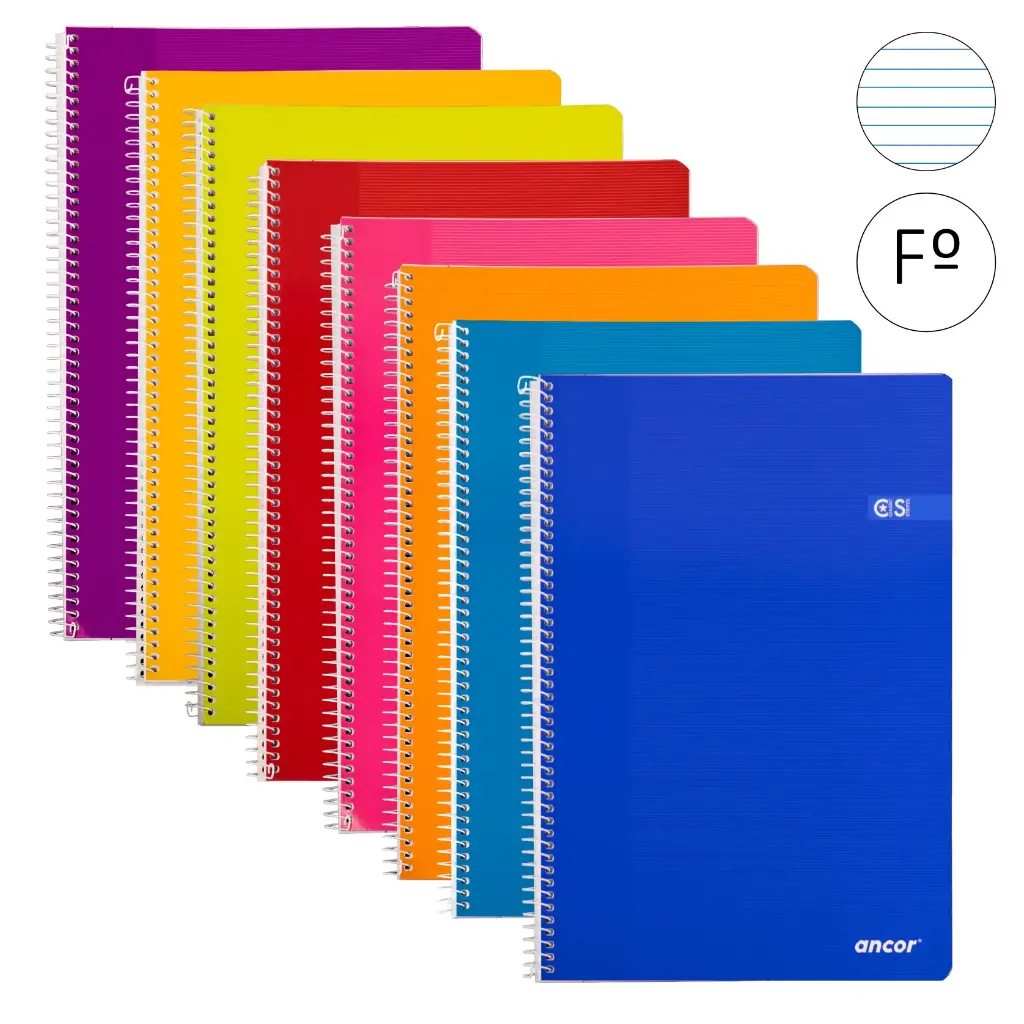 BLOC ESPIRAL FOLIO TAPA BASICA 80 HOJAS 60 GRAMOS HORIZONTAL