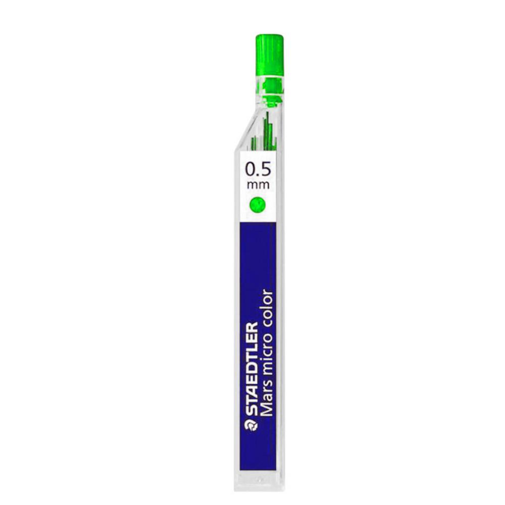 MINAS MARS MICRO COLOR VERDE 0,5 mm HB (TUBO 12 UDS.) STAEDTLER
