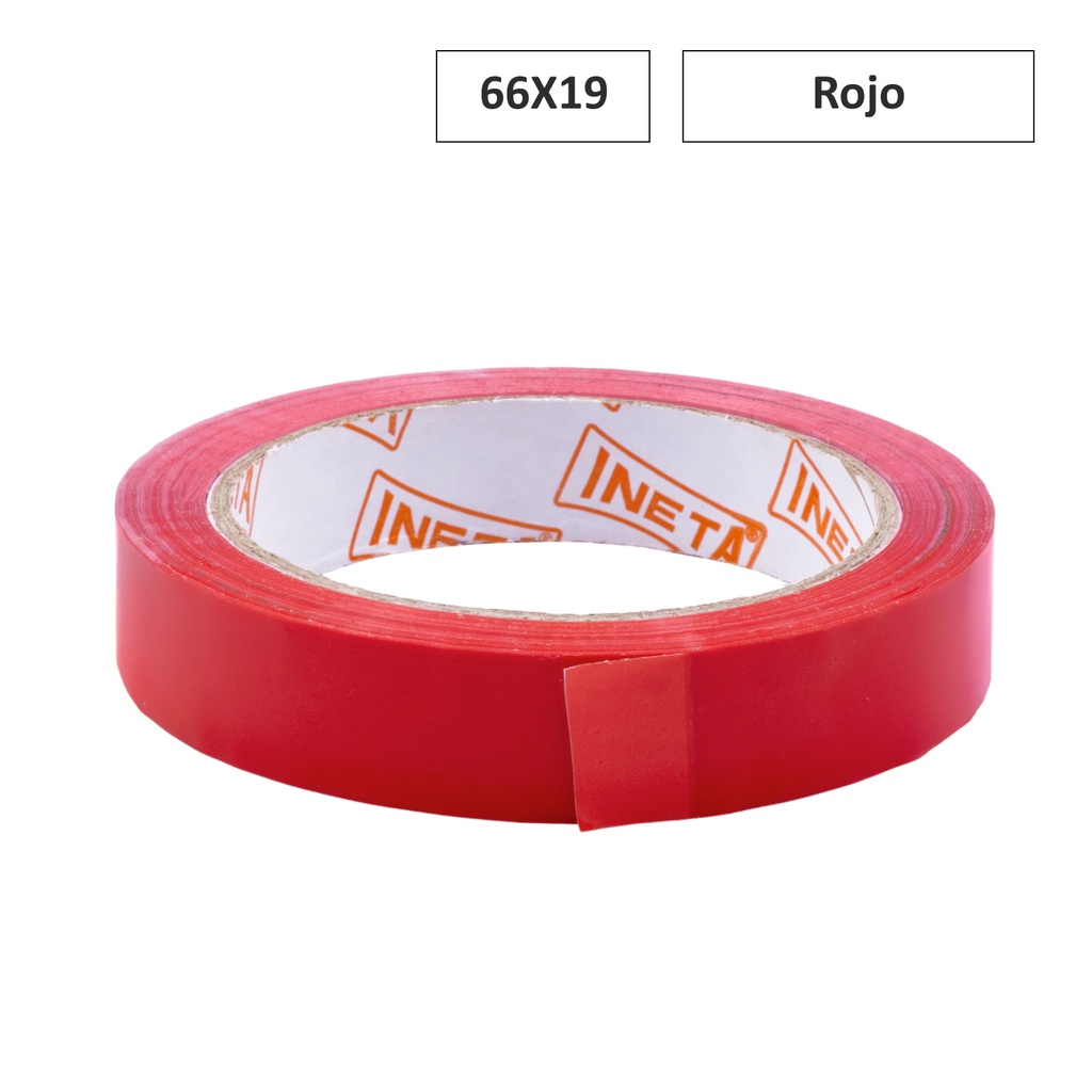CINTA ADHESIVA 66X19 ROJO PARA MANUALIDADES Y PSICOMOTRICIDAD