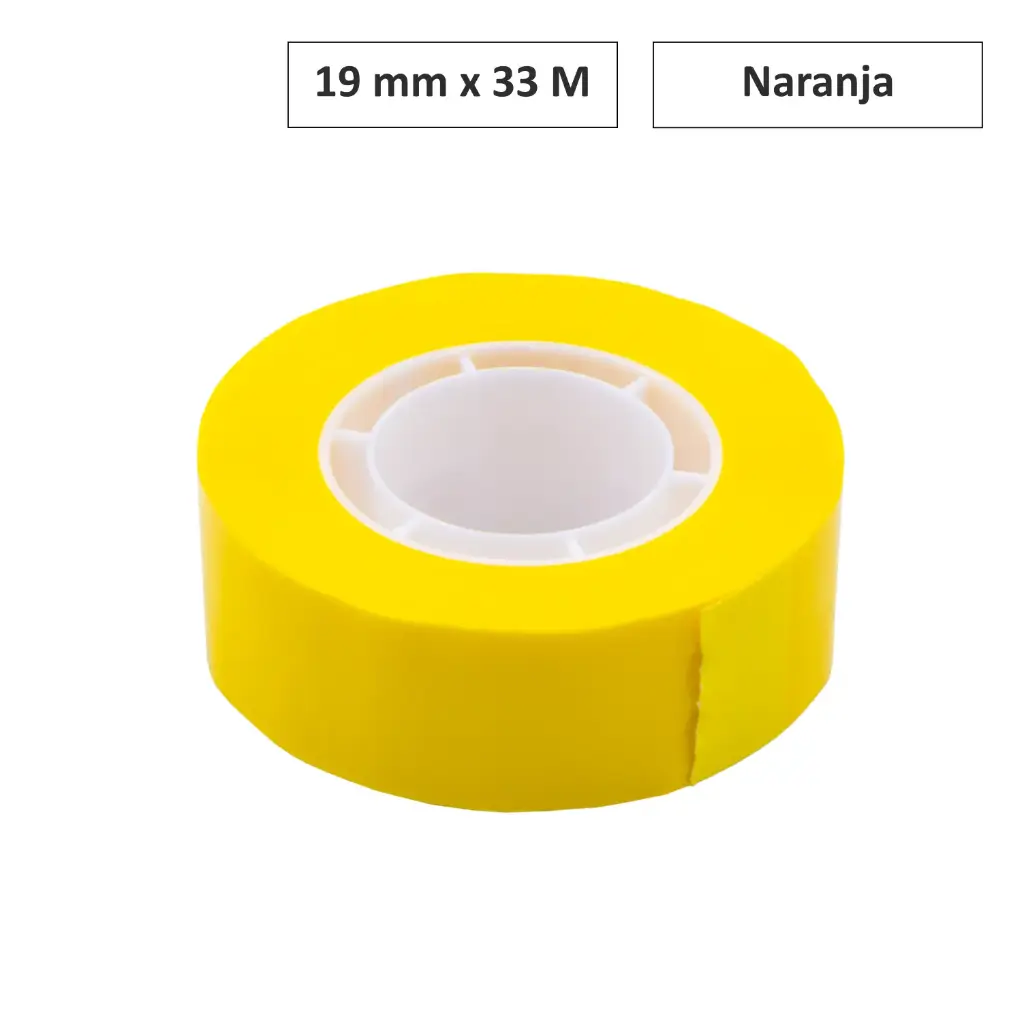 CINTA ADHESIVA AMARILLA 19MM×33M 