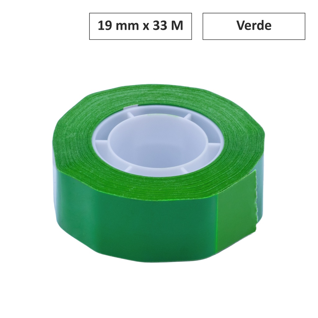 CINTA ADHESIVA APLI VERDE 19 MM x 33 M