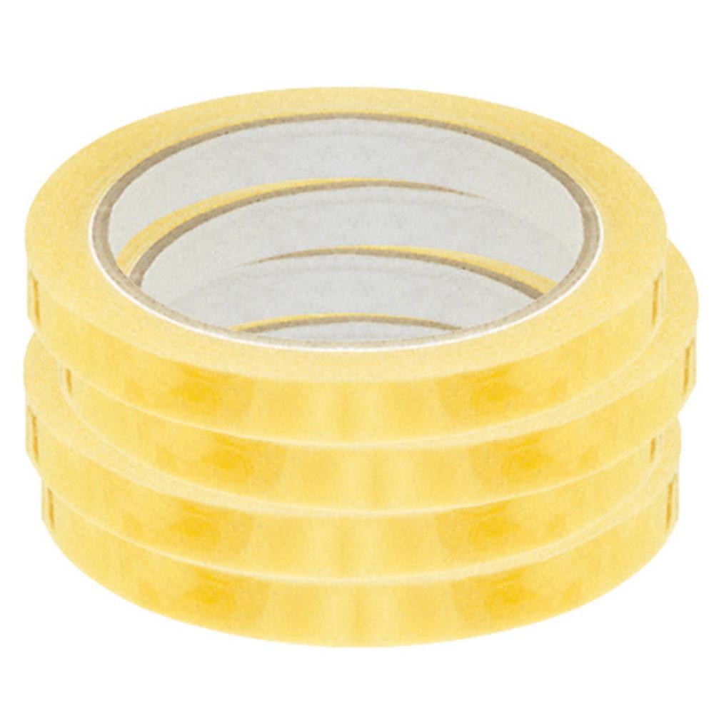 CINTA ADHESIVA TRANSPARENTE RAYLU 12 MM × 66 M (PACK 12 UNIDADES)