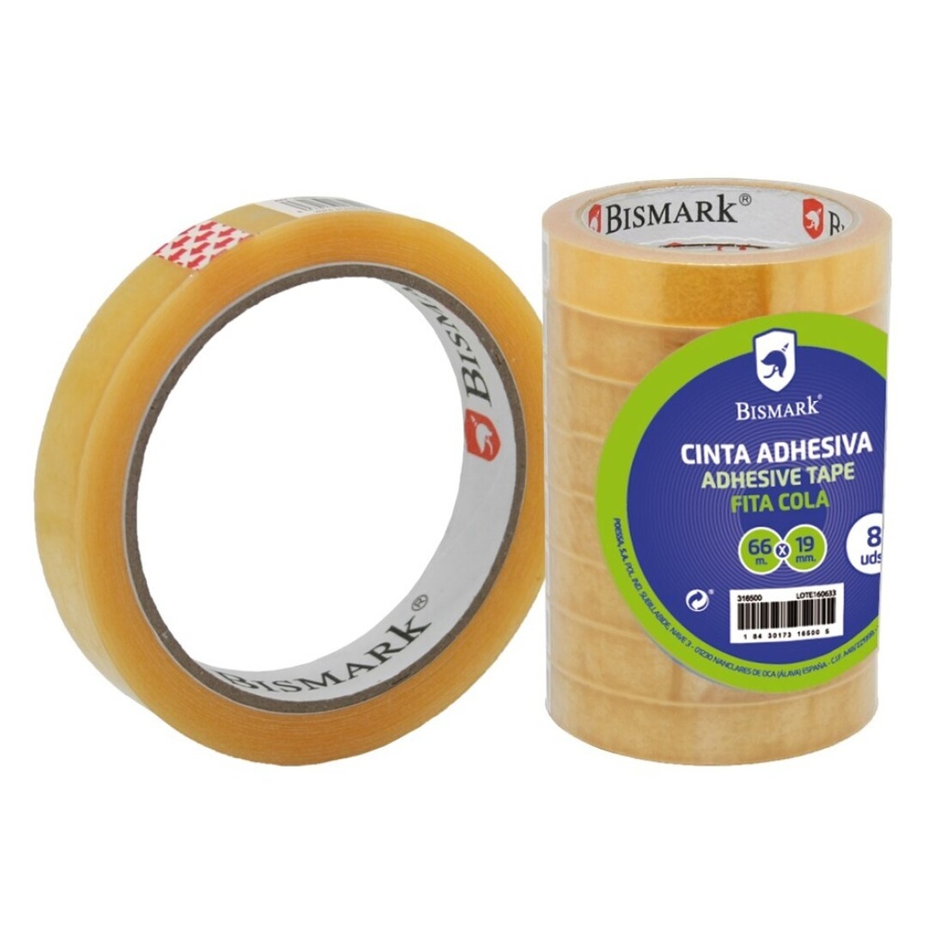 CINTA ADHESIVA TRANSPARENTE RAYLU 19MM×66M 