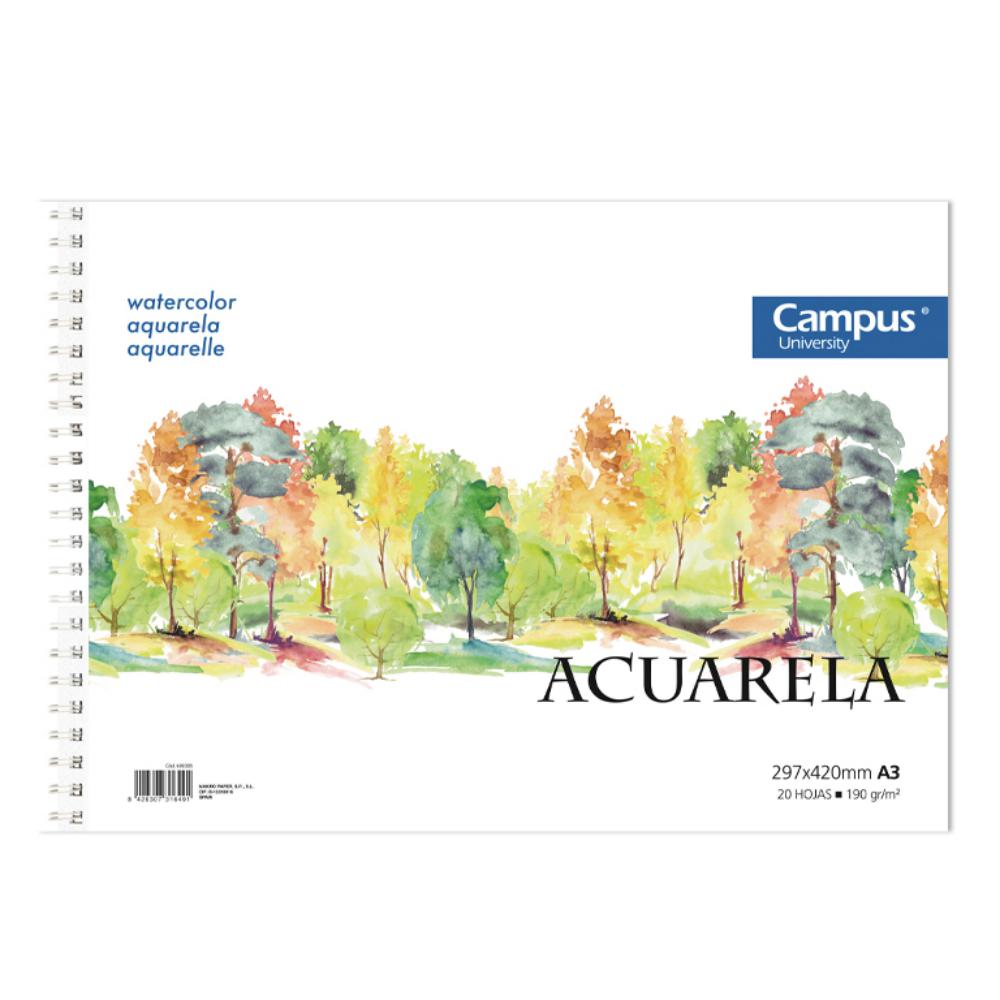 BLOC ACUARELA CAMPUS A-3 190G