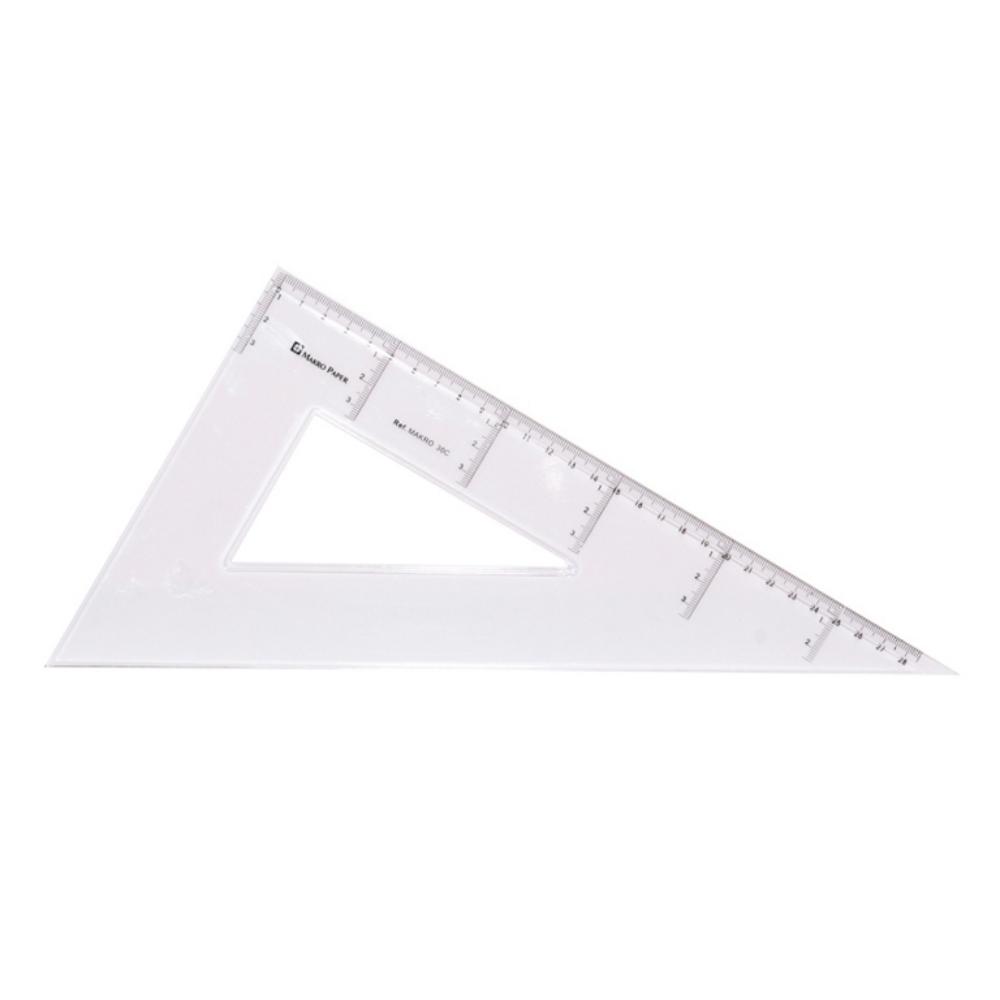 CARTABÓN SAFTA PLÁSTICO 30 CM · TRANSPARENTE · BISELADO Y GRADUADO · USO ESCOLAR/OFICINA