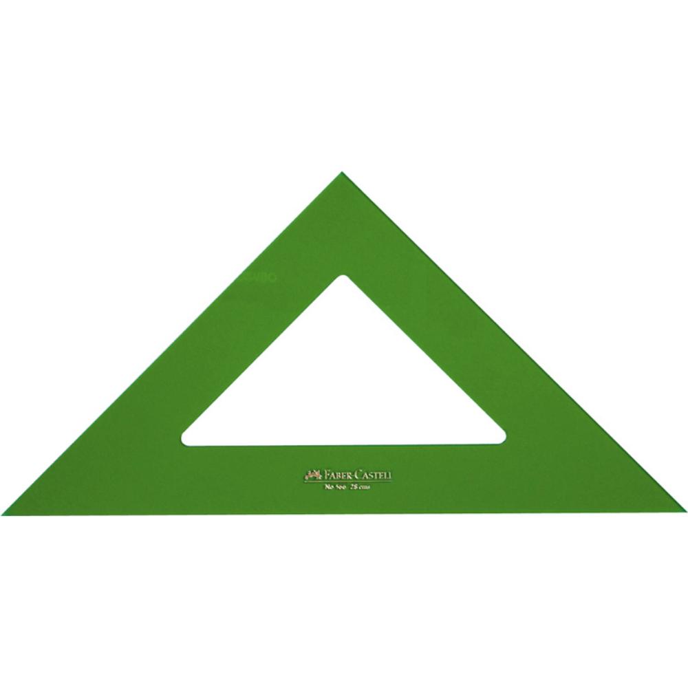 ESCUADRA FABER-CASTELL GAMA VERDE – PLÁSTICO – 28 CM – SIN GRADUAR