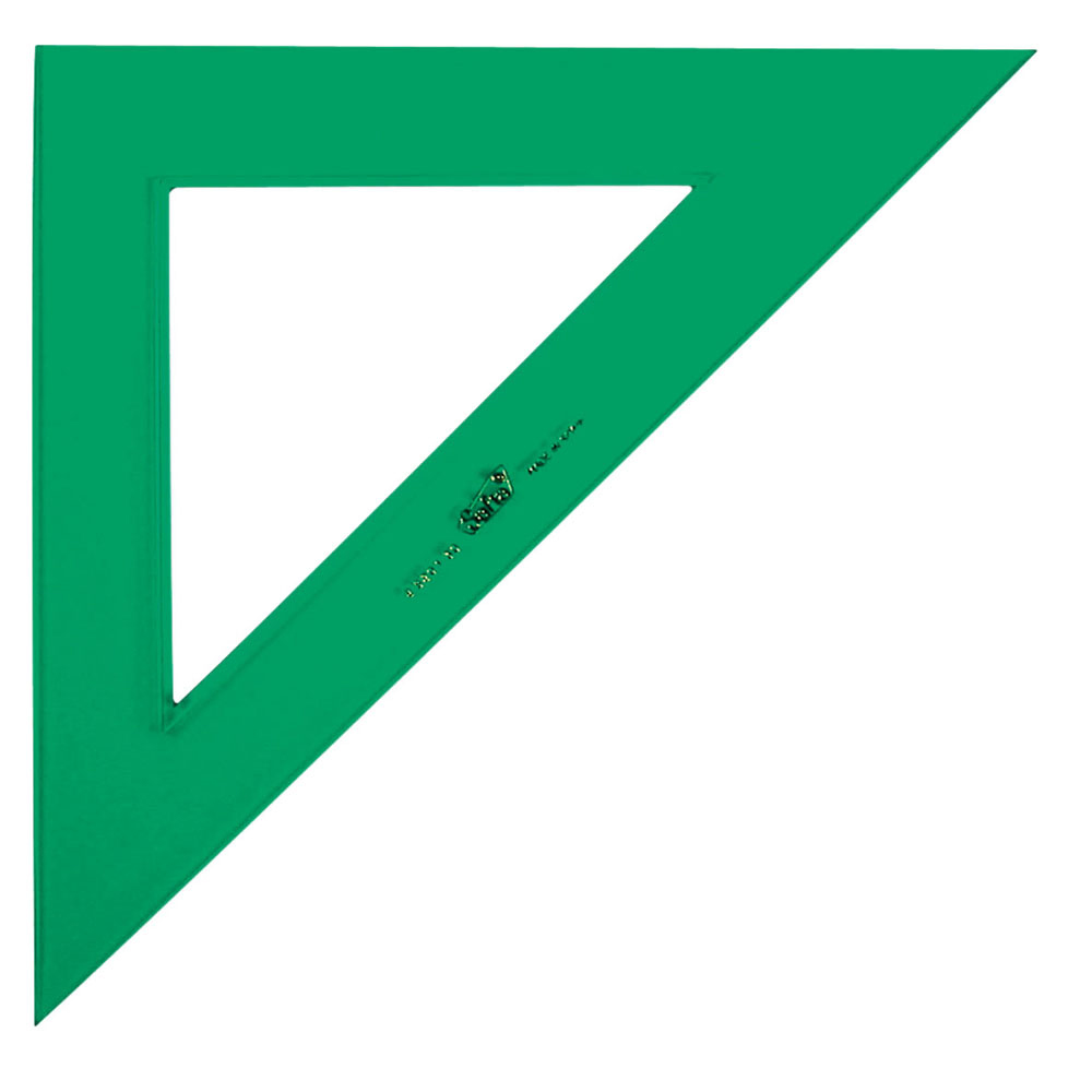 ESCUADRA SAFTA METACRILATO VERDE 30 CM TRIANGULAR