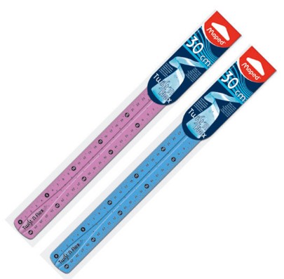 REGLA DE PLÁSTICO FLEXIBLE MAPED 30 CM – COLORES SURTIDOS