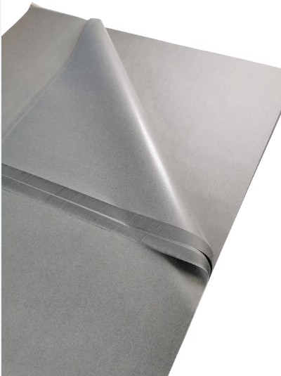 PAPEL SEDA RESMA 520H 50 × 75 CM 18 G GRIS (MANO 25 HOJAS)