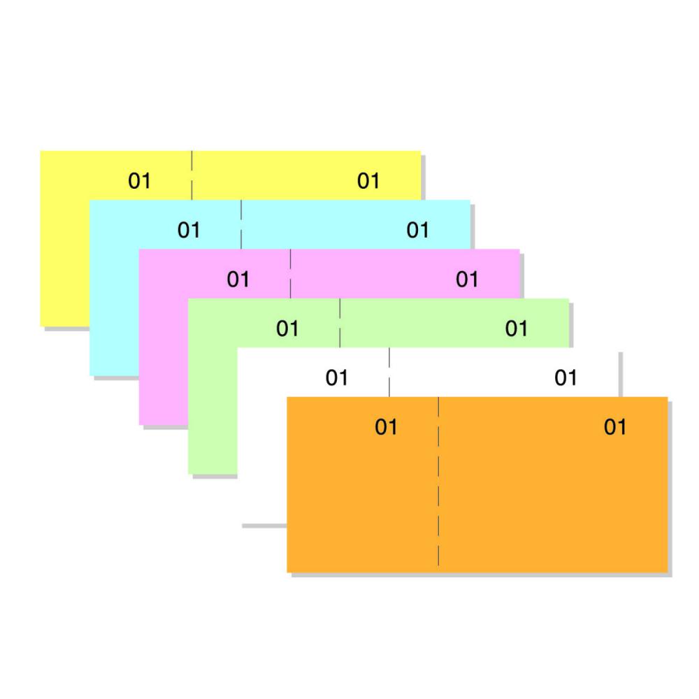 TALONARIO DE CAJA LOAN 11 X 5 CM NUMERADO COLOR AMARILLO