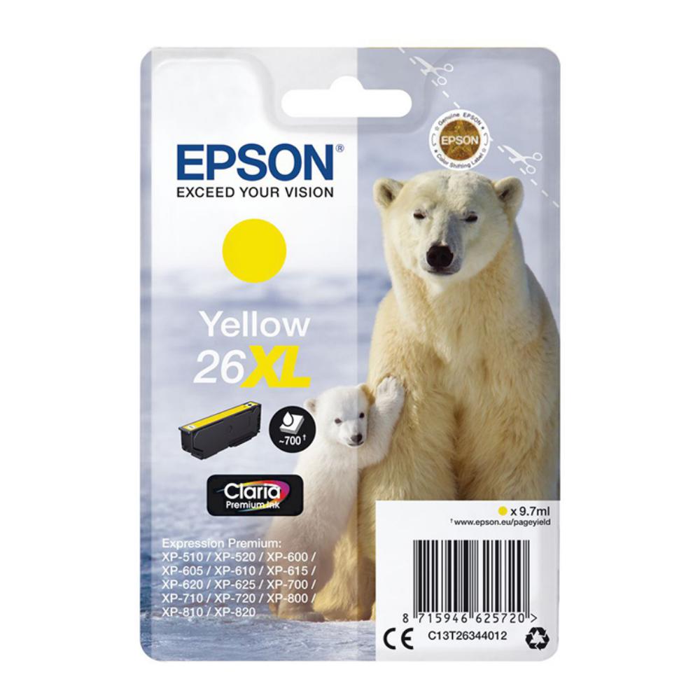 EPSON CLARIA PREMIUM CARTUCHO AMARILLO 26XL ALTA CAPACIDAD EXPRESSION PREMIUM XP-510