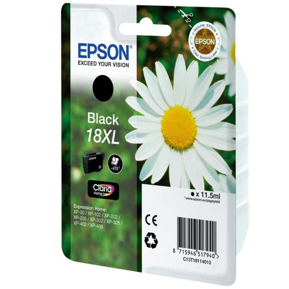 EPSON EXPRESSION HOME XP-102/205/215/305/322/405/422 CARTUCHO NEGRO ALTA CAPACIDAD 18XL