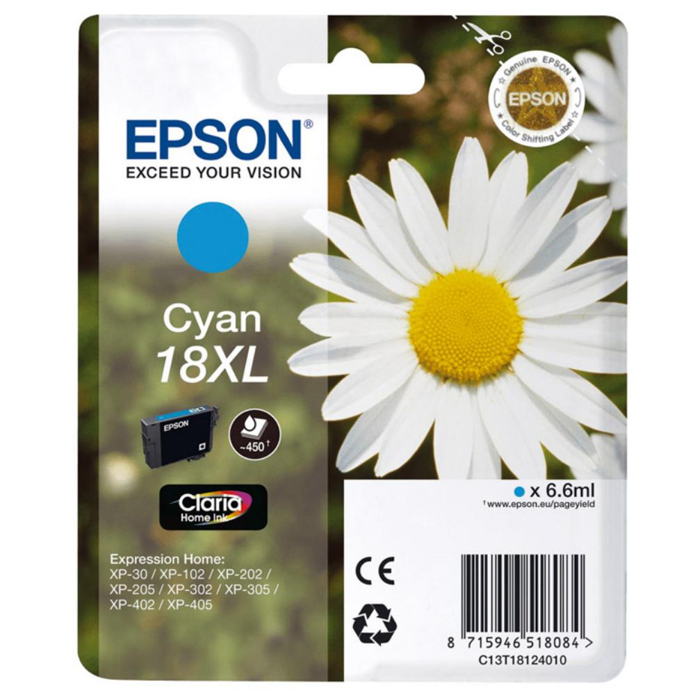 EPSON EXPRESSION HOME XP-102/205/215/305/405 CARTUCHO CIAN ALTA CAPACIDAD 18XL