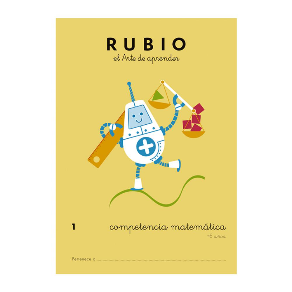 CUADERNO RUBIO COMPETENCIA MATEMÁTICA 1 (+6 AÑOS) – A4, 44 PÁGINAS, CON SOLUCIONARIO Y RECORTABLES