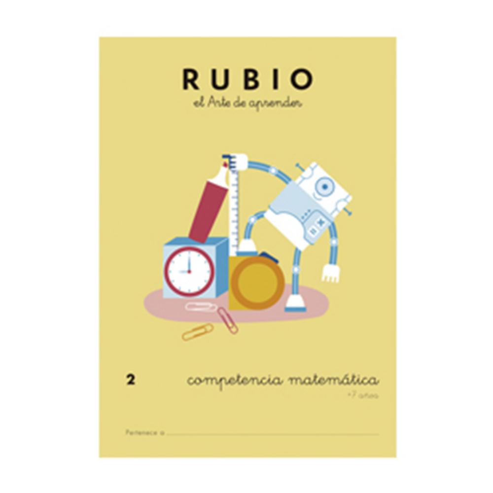 CUADERNO RUBIO COMPETENCIA MATEMÁTICA 2 (+7 AÑOS) – A4, 44 PÁGINAS, CON SOLUCIONARIO Y RECORTABLE