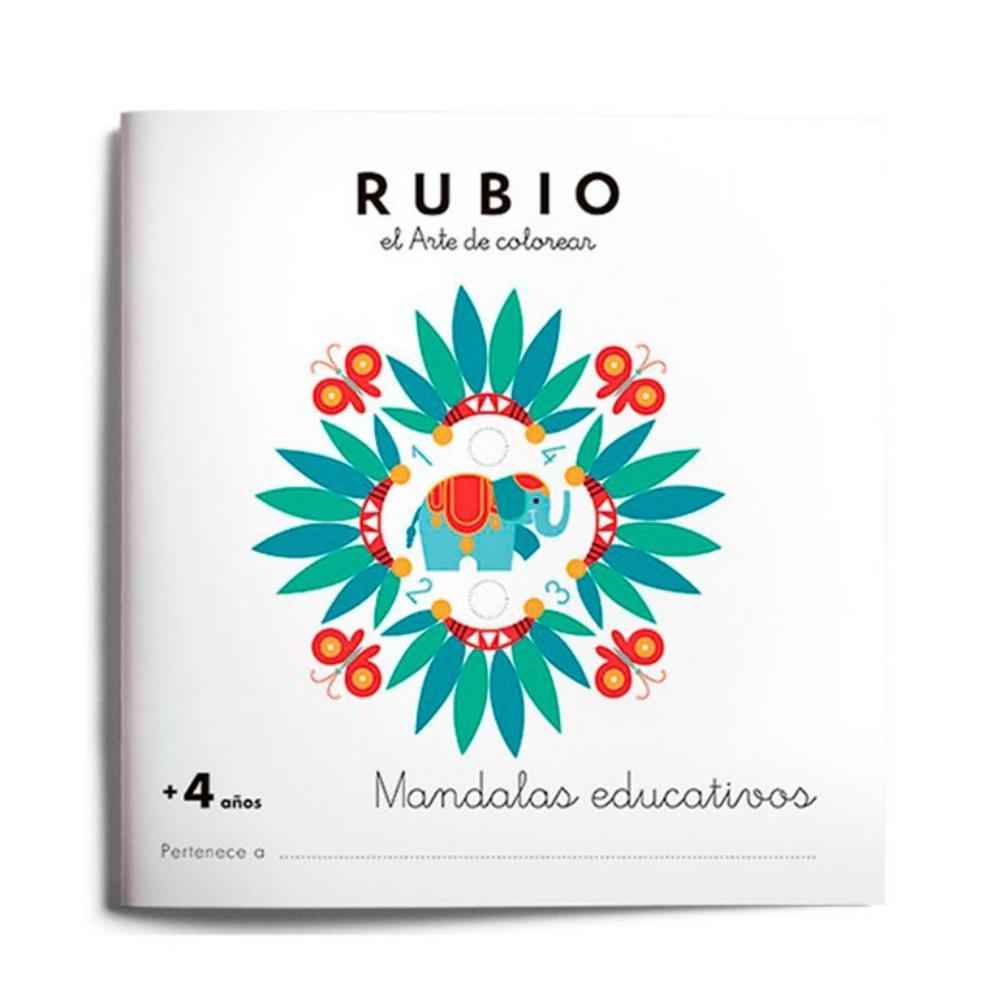 CUADERNO RUBIO MANDALA EDUCATIVO +4 AÑOS (21 × 21 CM, 32 PÁGINAS)