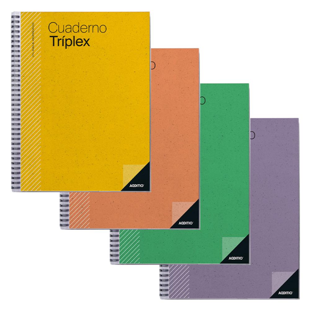 CUADERNO TRÍPLEX ADDITIO FOLIO – CASTELLANO (COLORES SURTIDOS) – P192