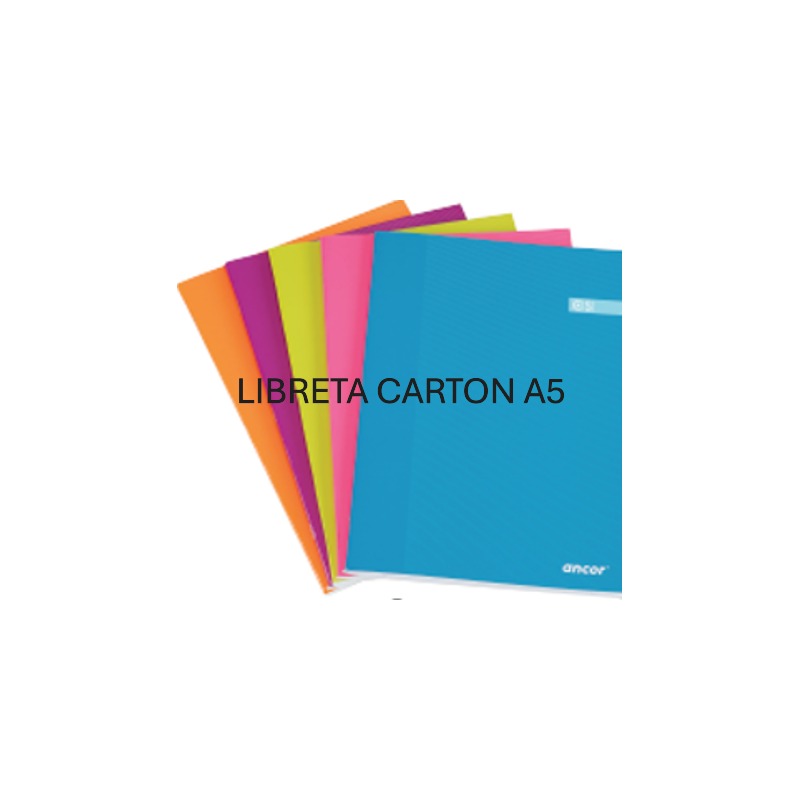 LIBRETA GRAPADA A5 TAPA CARTON 90 GRAMOS 2,5MM