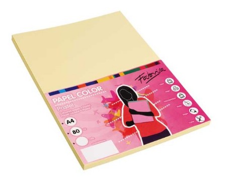 PAPEL A4 80 g/m² – 100 HOJAS – COLOR AMARILLO LIMÓN
