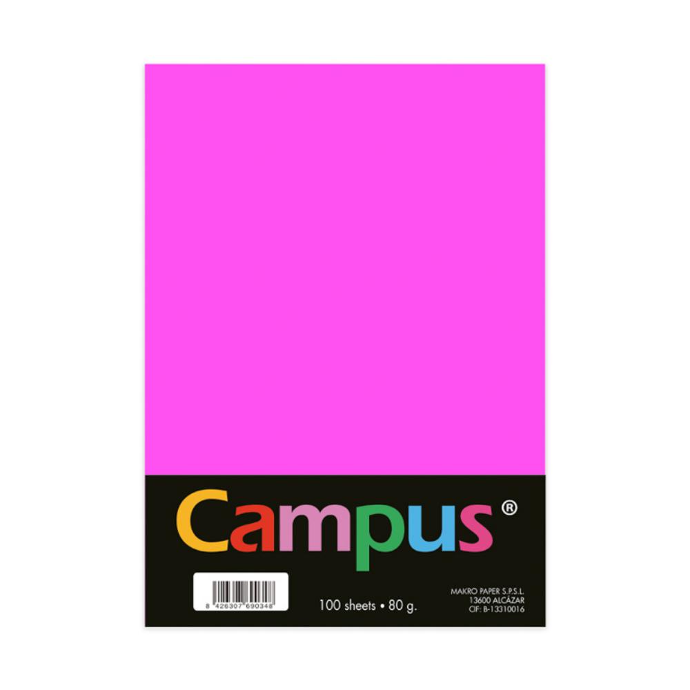 PAPEL A4 80 g/m² – 100 HOJAS – COLOR ROSA NEON