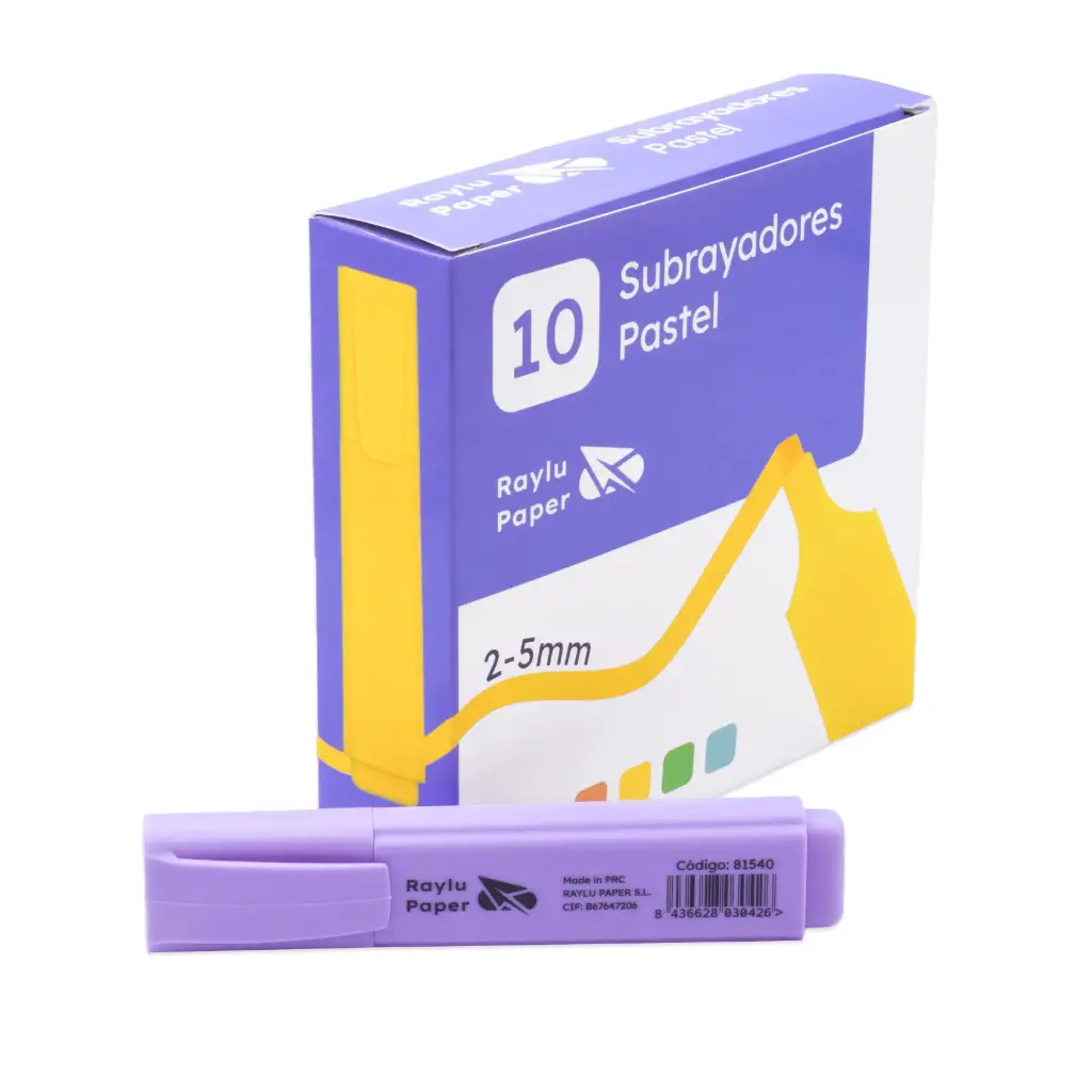 MARCADOR FLUORESCENTE RAYLU RAYLIGHT VIOLETA PASTEL