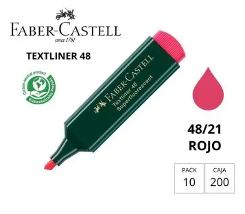 MARCADOR FLUORESCENTE FABER-CASTELL 48-07 ROJO