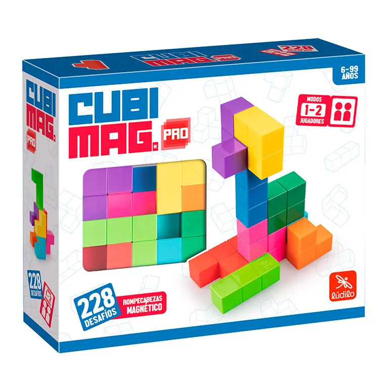 JUEGO LUDILO CUBI MAG PRO – ROMPECABEZAS MAGNÉTICO 3D DE LÓGICA (+6 AÑOS, 1-2 JUGADORES)